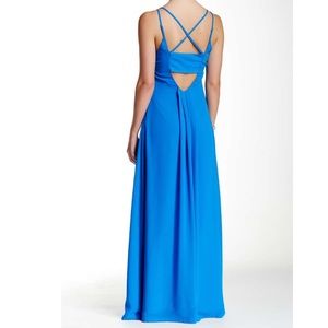 Adelyn Rae Strappy Barback Flyaway Maxi Dress